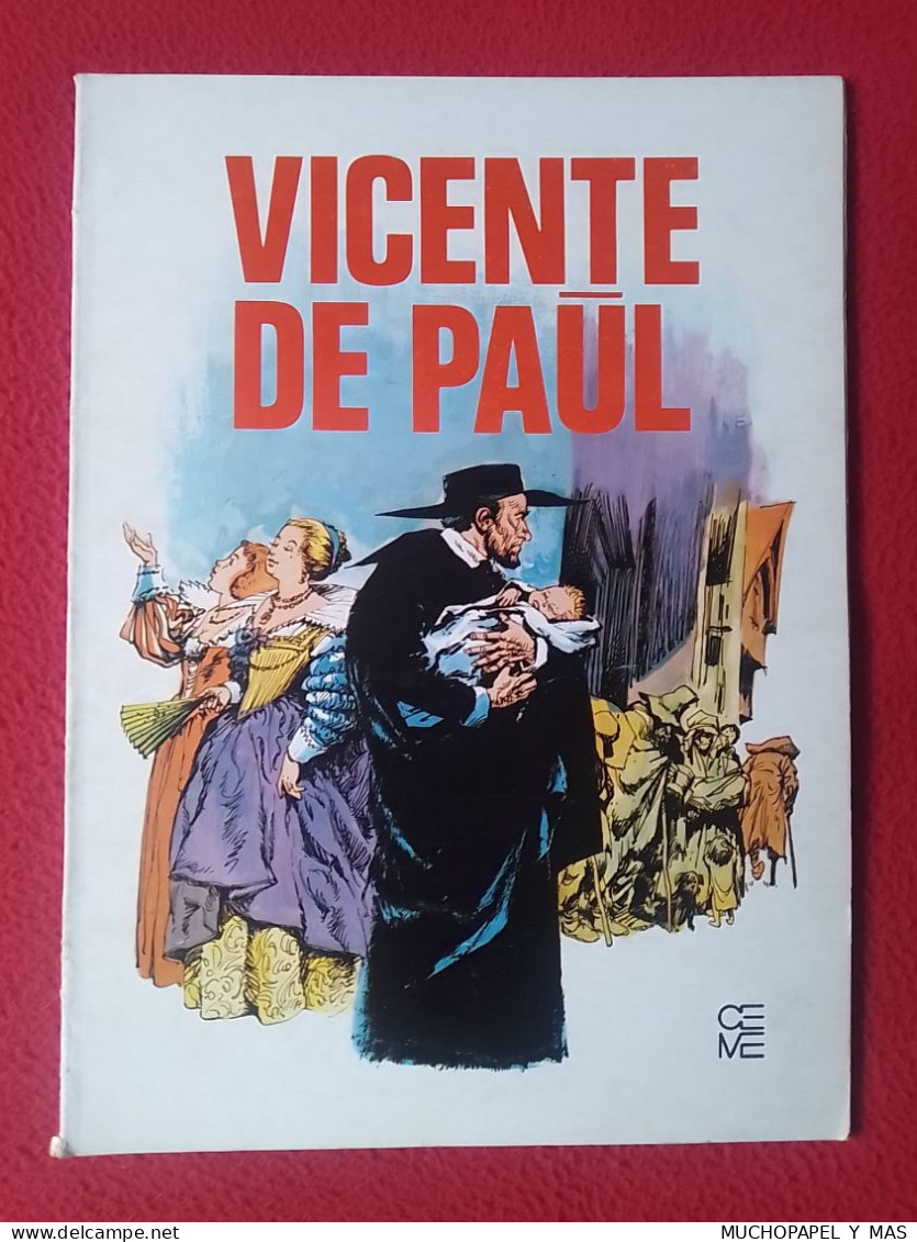 ANTIGUO OLD COMIC TEBEO VICENTE DE PAUL 1980 EDITORIAL CEME, RELIGIÓN, VER FOTOS Y DESCRIPCIÓN, 48 PAG., RELIGIOUS.. - Fumetti Antichi