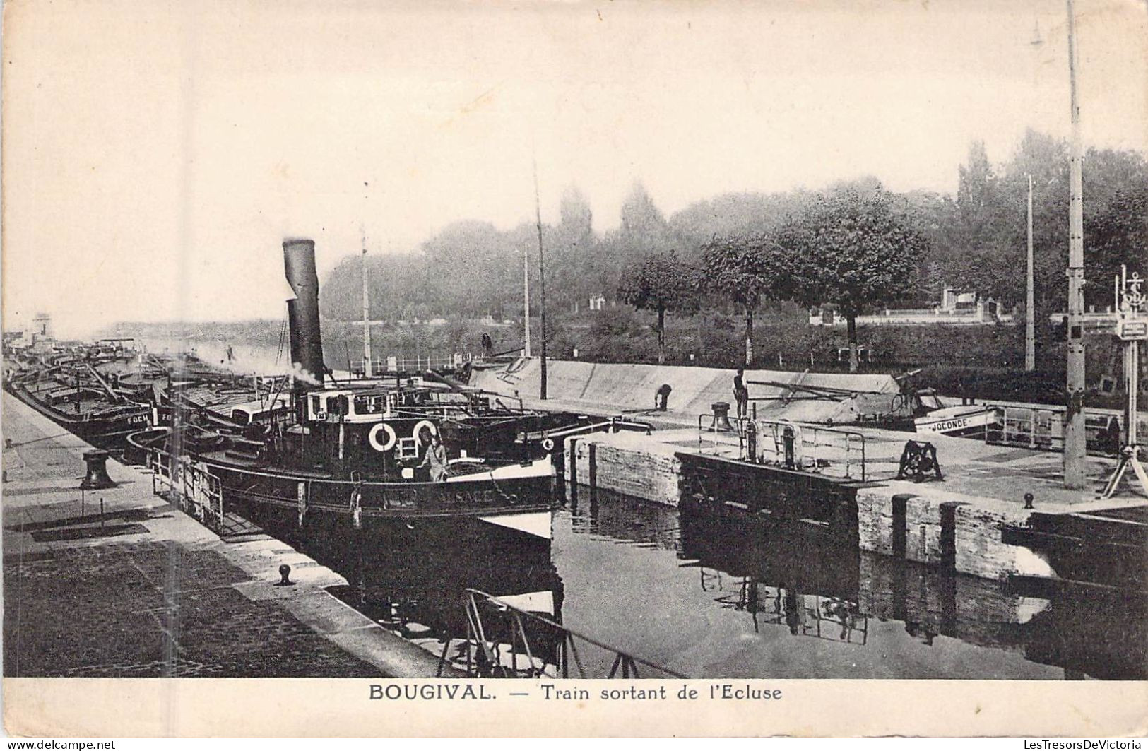 FRANCE - 78 - BOUGIVAL - Train Sortant De L'Ecluse - Carte Postale Ancienne - Bougival