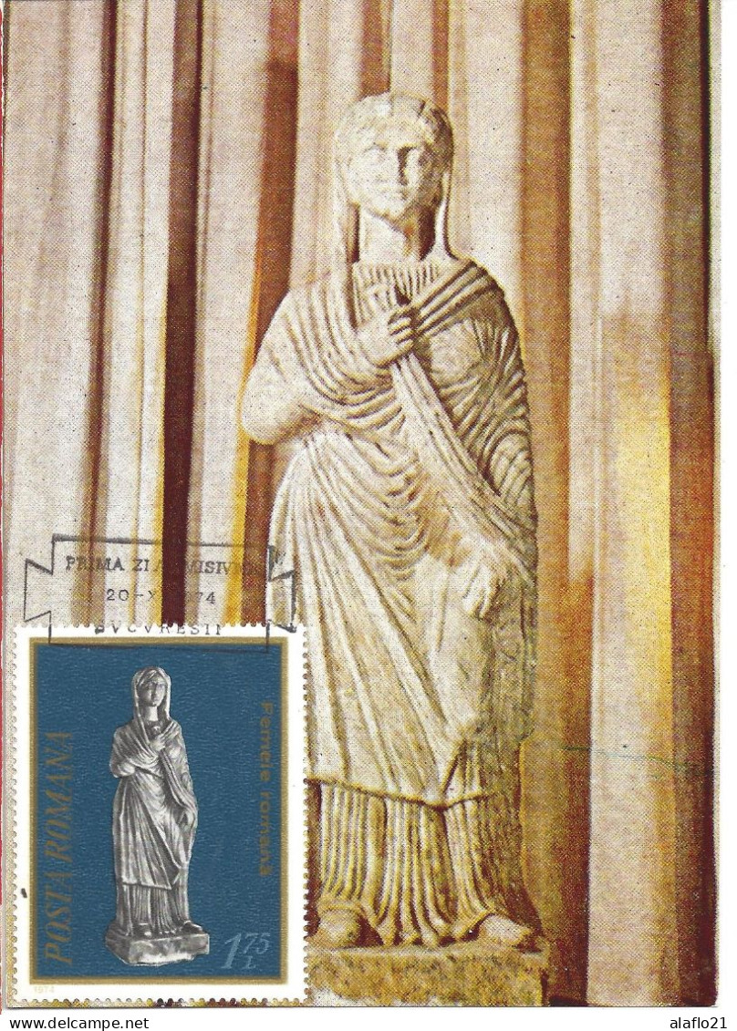 ROUMANIE - CARTE MAXIMUM - Yvert N° 2872 - STATUE De FEMME ROMAINE - Maximumkarten (MC)