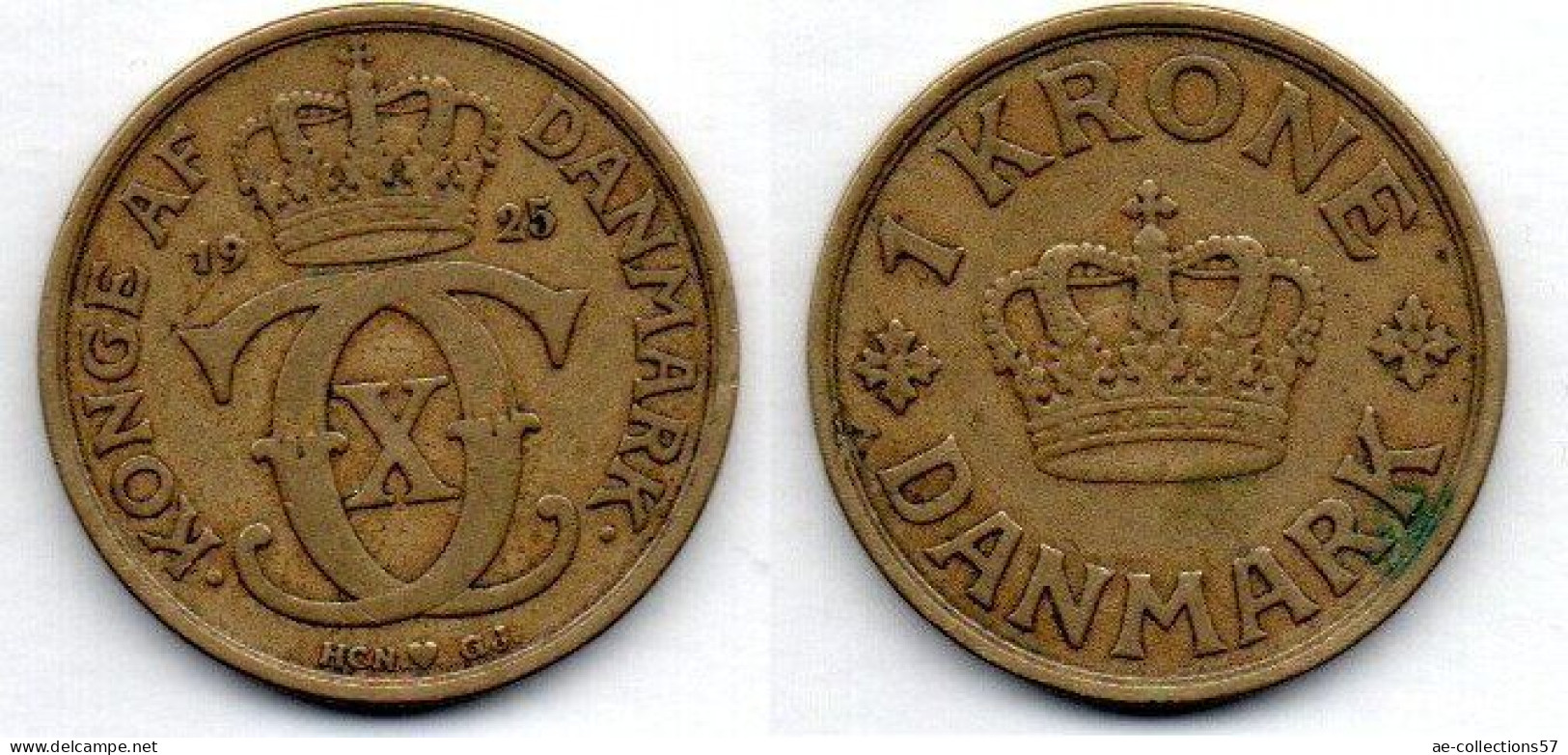 MA 21087 / Danemark - Denmark - Dänemark 1 Krone 1925 TB - Danemark