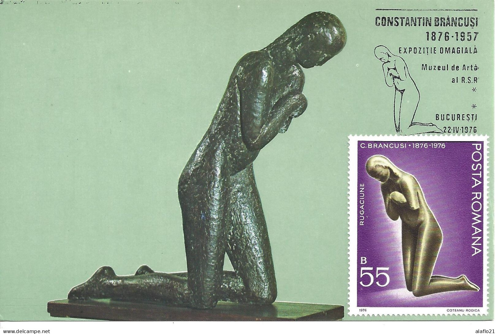 ROUMANIE - CARTE MAXIMUM - Yvert N° 2949 - OEUVRE Du SCULPTEUR Constantin BRANCUSI - Tarjetas – Máximo