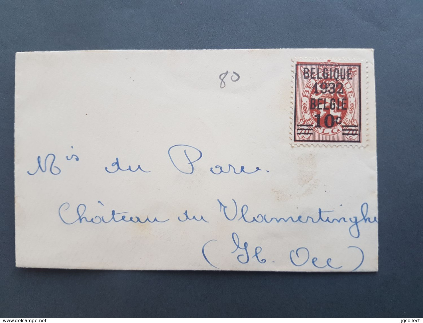 Obp/cob 334 (Belgique 1932 België) Kleine Enveloppe - Typo Precancels 1936-51 (Small Seal Of The State)