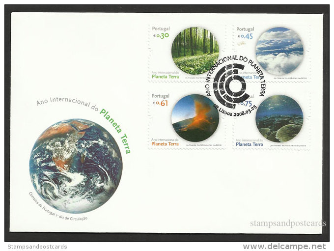 Portugal Année Internationale Planète Terre Volcan 2008 FDC International Year Of Planet Earth Volcano 2008 FDC - Volcans