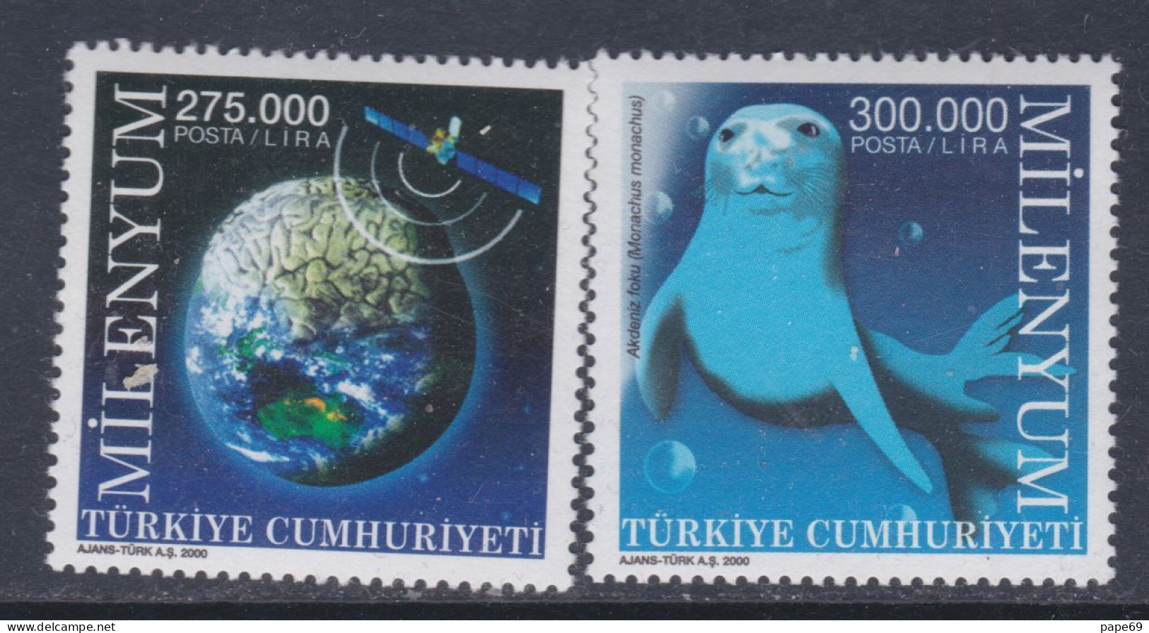 Turquie N° 2938 / 39 XX Millénaire, Les 2 Valeurs Sans Charnière, TB - Unused Stamps