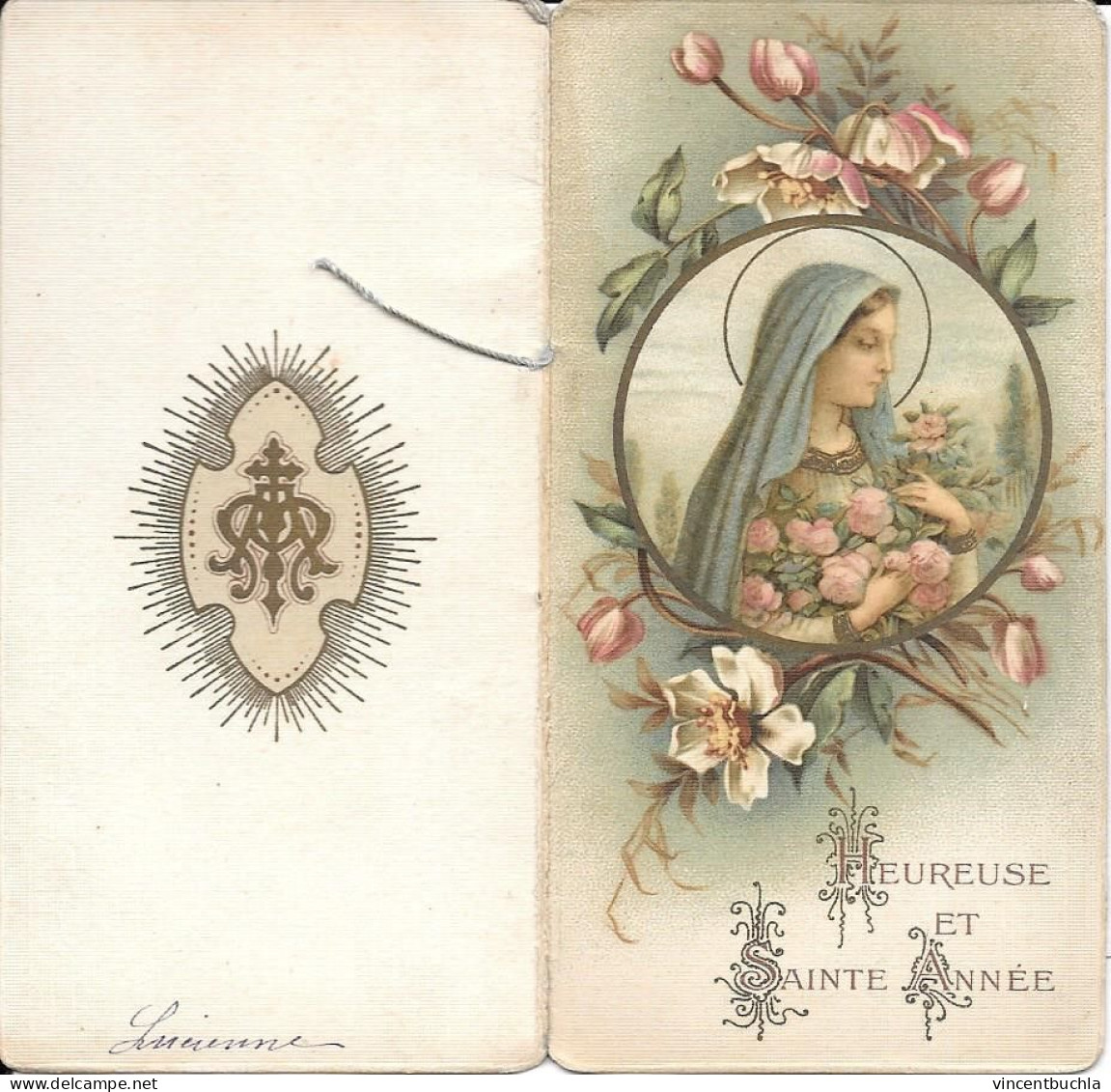 Calendrier 1920 Heureuse Et Sainte Année Marie Notre Mère Format 11,5 X 6cm - Small : 1901-20