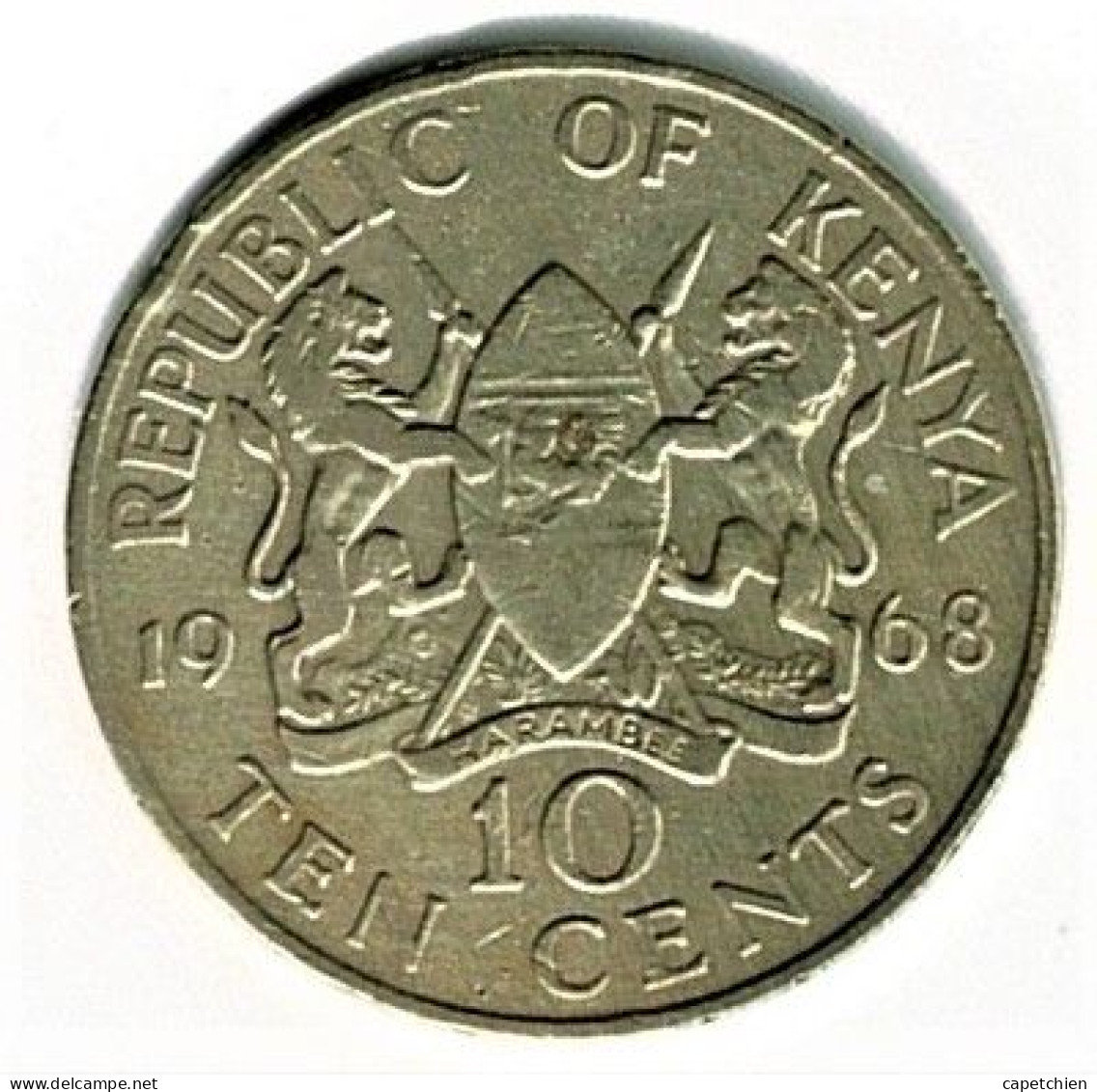 KENYA / 10 CENTS / 1968 / JOMO KENYATTA / SANS LEGENDE - Kenya