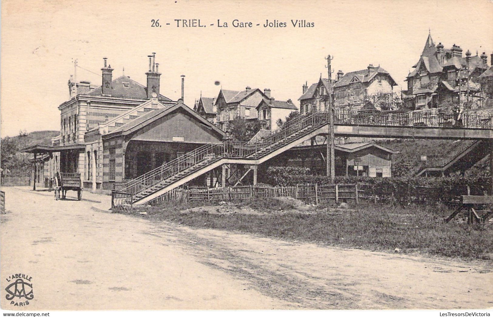 FRANCE - 78 - TRIEL - La Gare - Jolies Villas - Carte Postale Ancienne - Triel Sur Seine