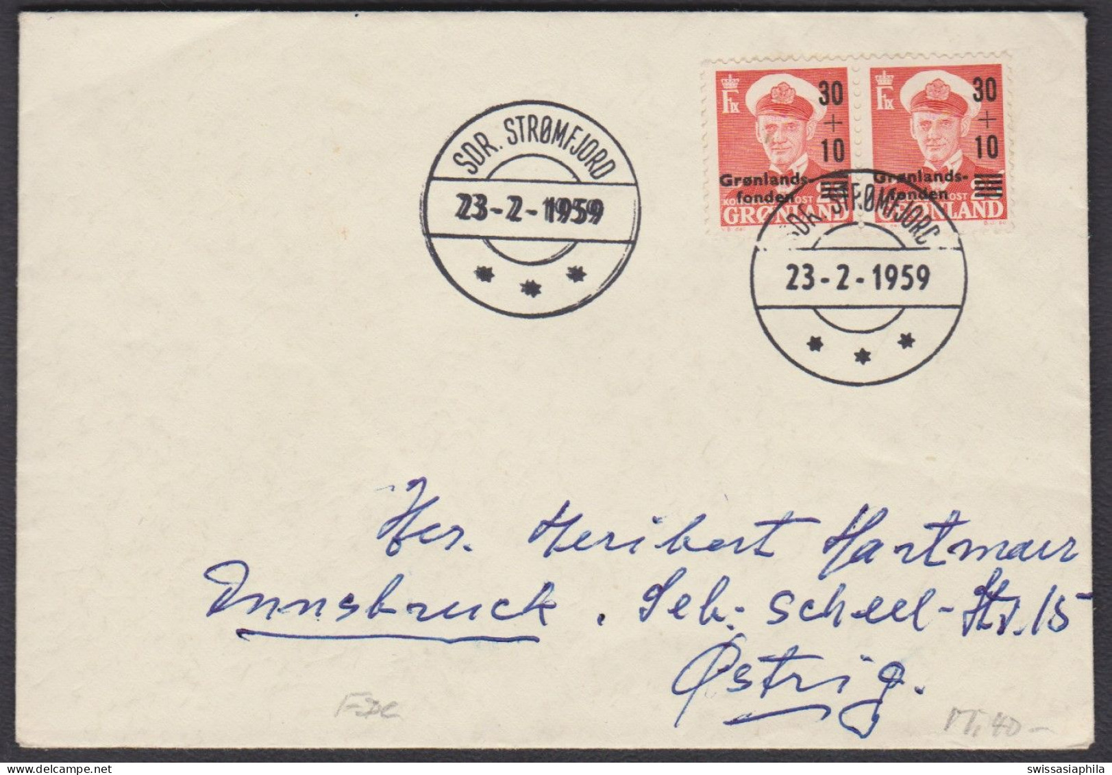 GROENLAND 1959 FDC FONDEN - Cartas & Documentos