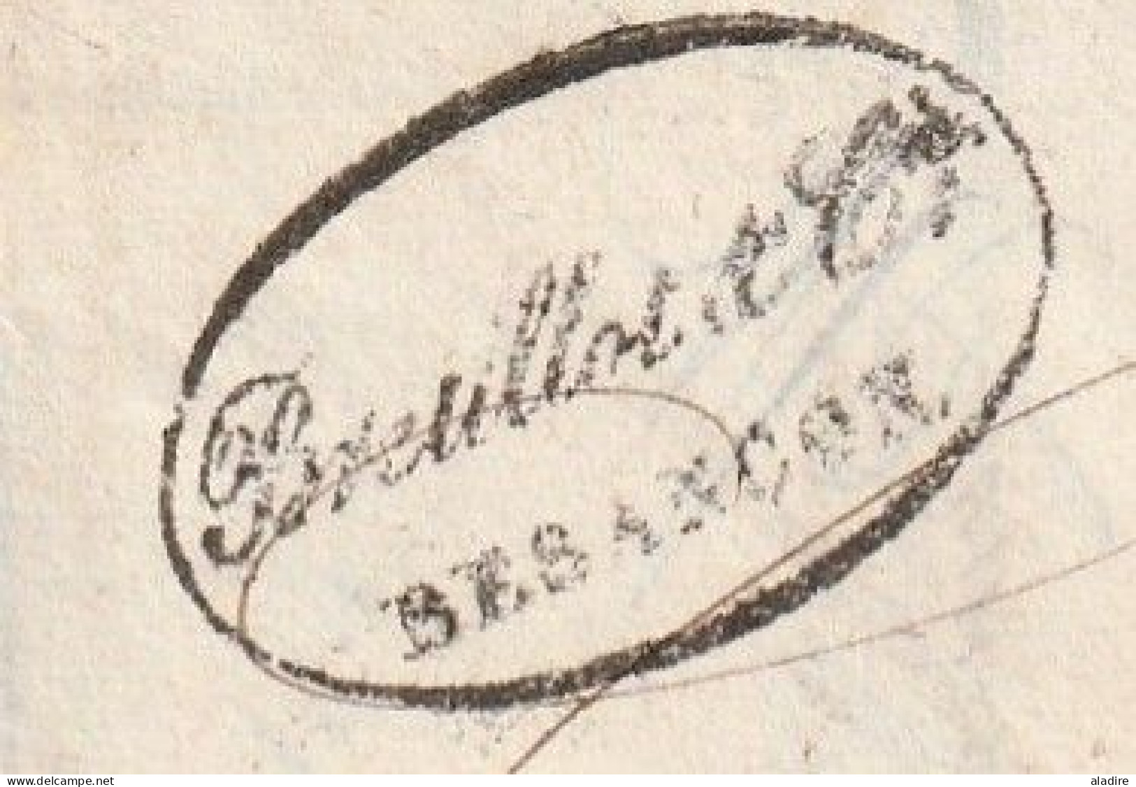 1842 - Lettre Pliée Avec Correspondance De BESANCON, Grand Cachet  Vers STRASBOURG - Cad D'arrivée - Taxe 5 - 1801-1848: Précurseurs XIX