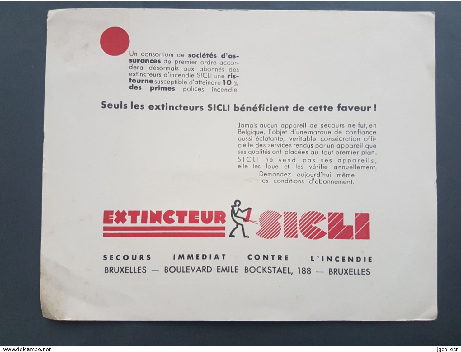 Typo Obp/cob 375 (Belgique 1933 België) Reclame Extincteurs Sicli - Typos 1929-37 (Lion Héraldique)