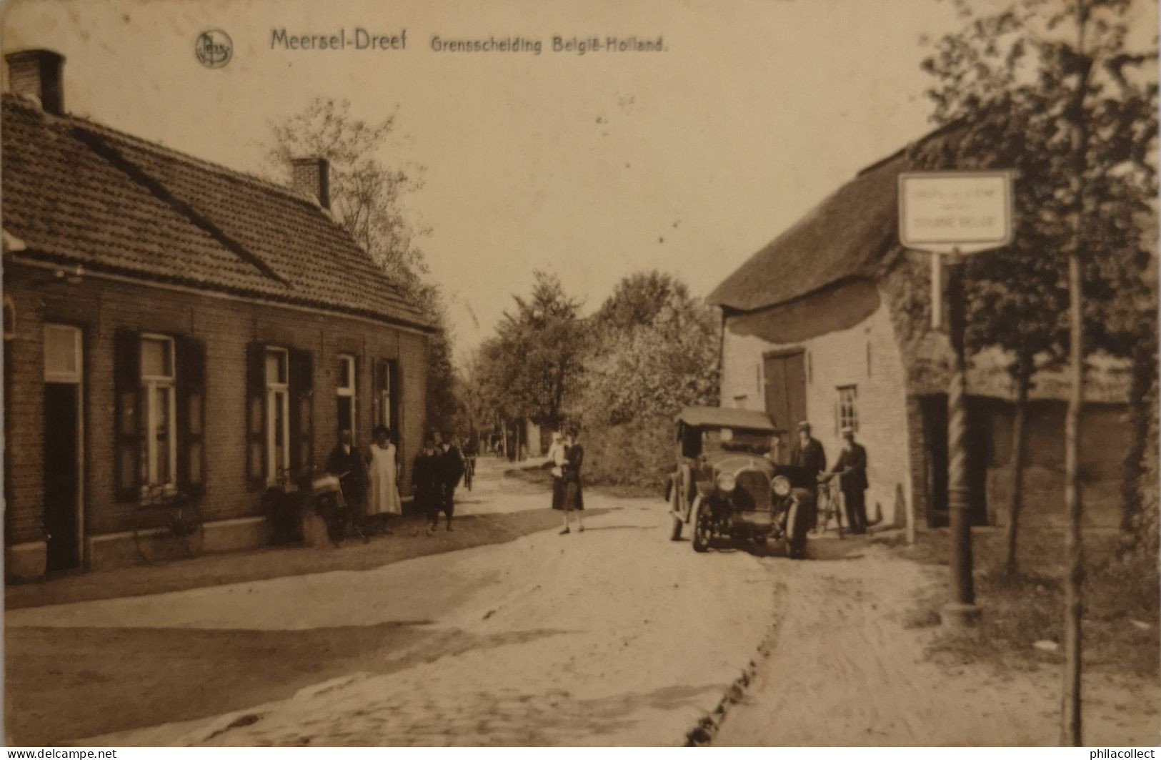 Meersel - Dreef (Hoogstraten) Grensscheiding Belgie - Holland (Douane - Zoll - Grens) 1934 - Hoogstraten