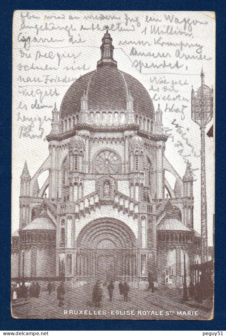 Bruxelles. Eglise Royale Sainte-Marie. Feldpoststation Nr 92 14.9.1914 - Monuments, édifices