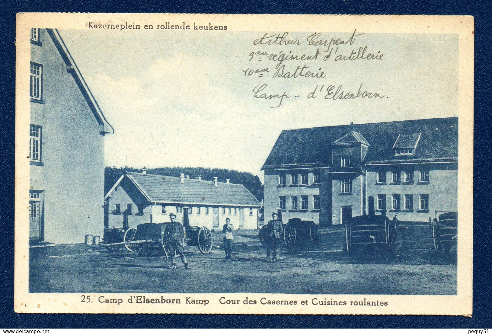 Camp D' Elsenborn ( Liège). Cour Des Casernes Et Cuisines Roulantes. 1932 - Elsenborn (camp)