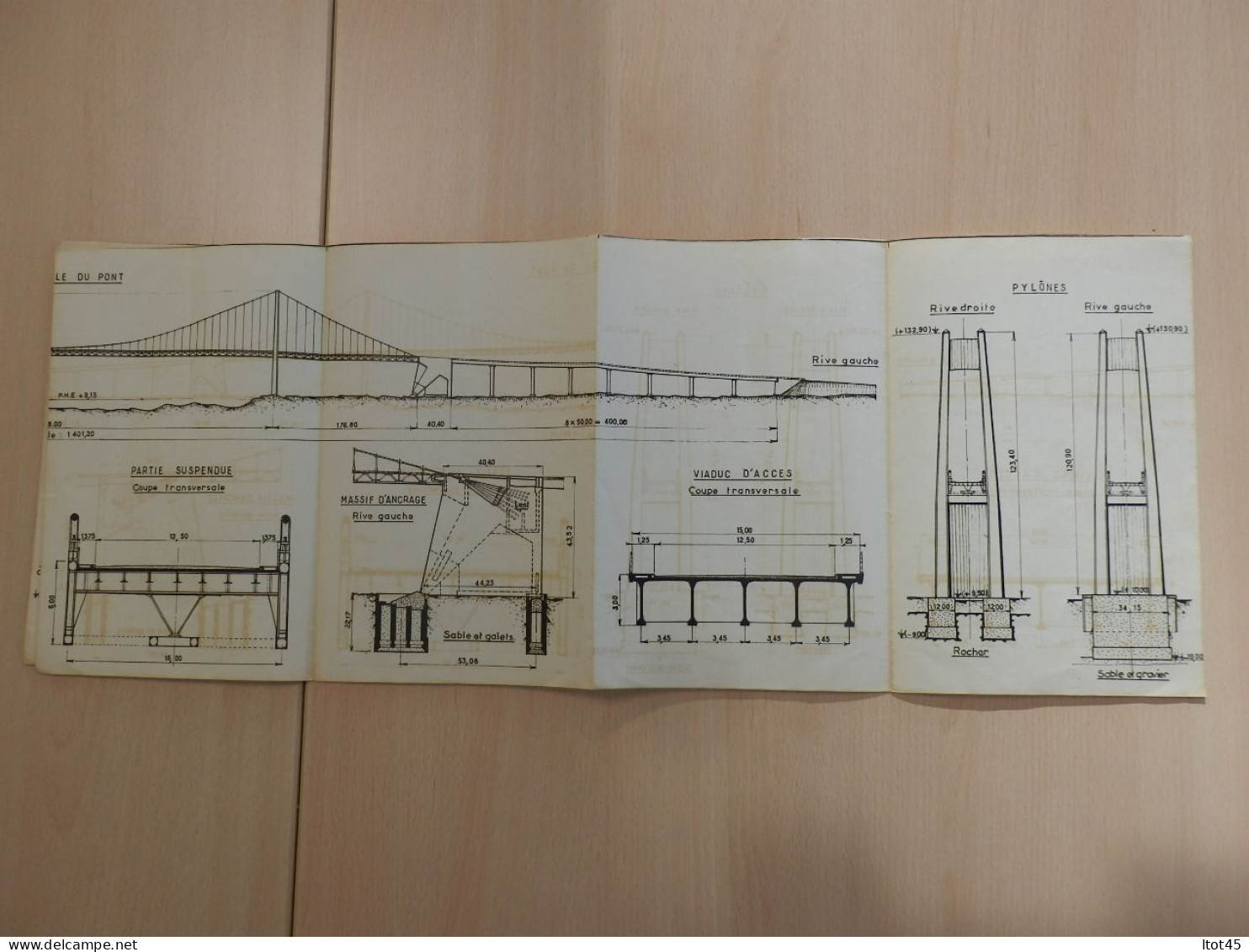 DEPLIANT PONT TANCARVILLE PONT-ROUTE SUR LA SEINE CHAMBRE DE COMMERCE DU HAVRE - Travaux Publics