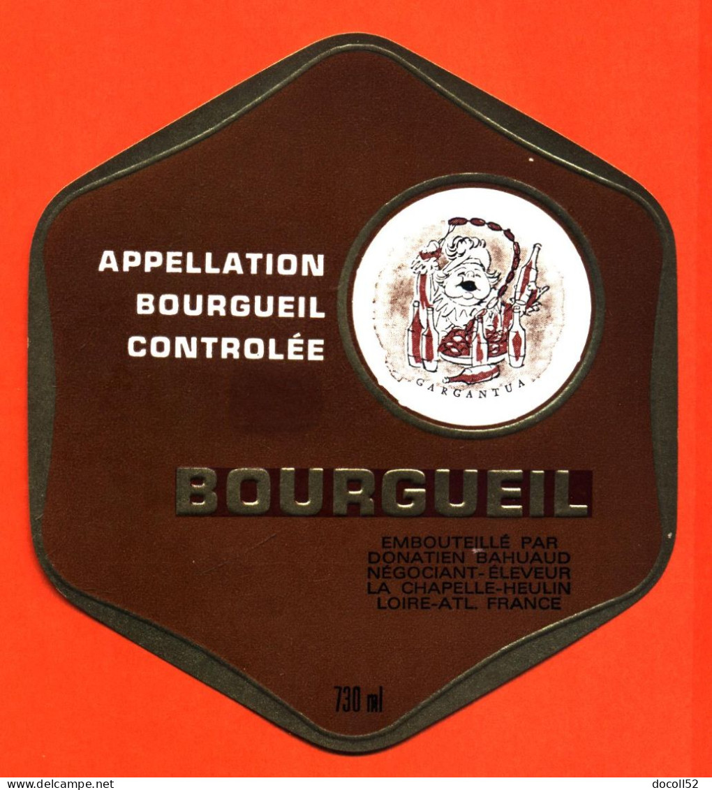 Etiquette Neuve De Vin De Bourgueuil Réserve Gargantua Donatien Bahuaud à La Chapelle Heulin - 73cl - Vin De Pays D'Oc