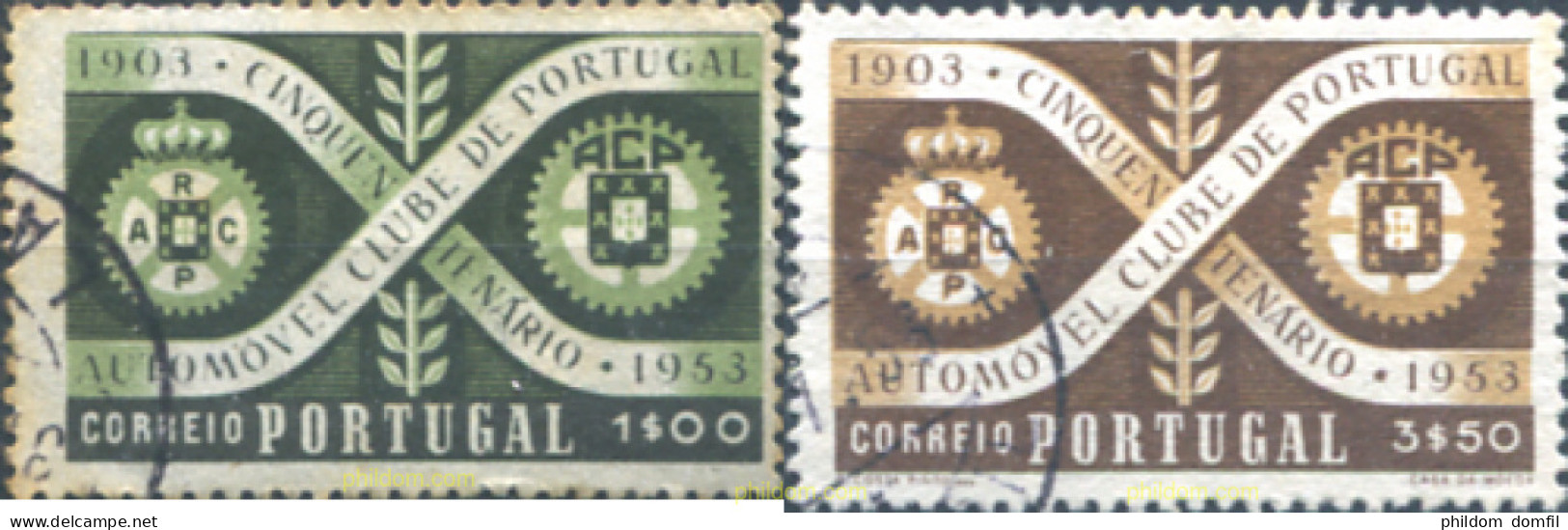 321119 USED PORTUGAL 1953 50 ANIVERSARIO DEL AUTOMOVIL CLUB DE PORTUGAL - Sonstige & Ohne Zuordnung