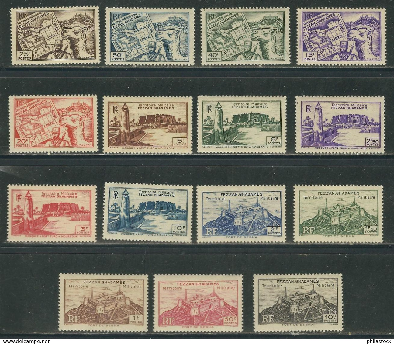 FEZZAN N° 28 à 42 ** - Unused Stamps