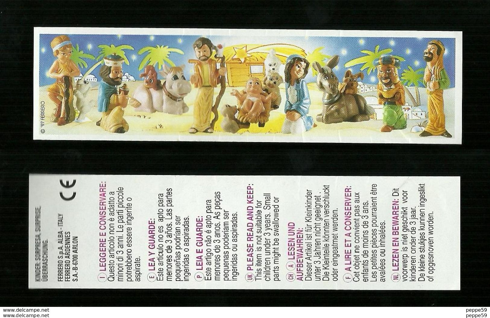 Kinder Ferrero BPZ - Cartina Il Presepe 1997 - Instructions