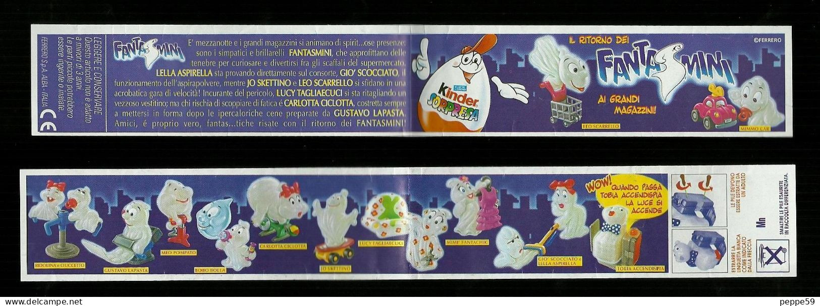 Kinder Ferrero BPZ - Cartina Fantasmini Nuova Serie - Notices