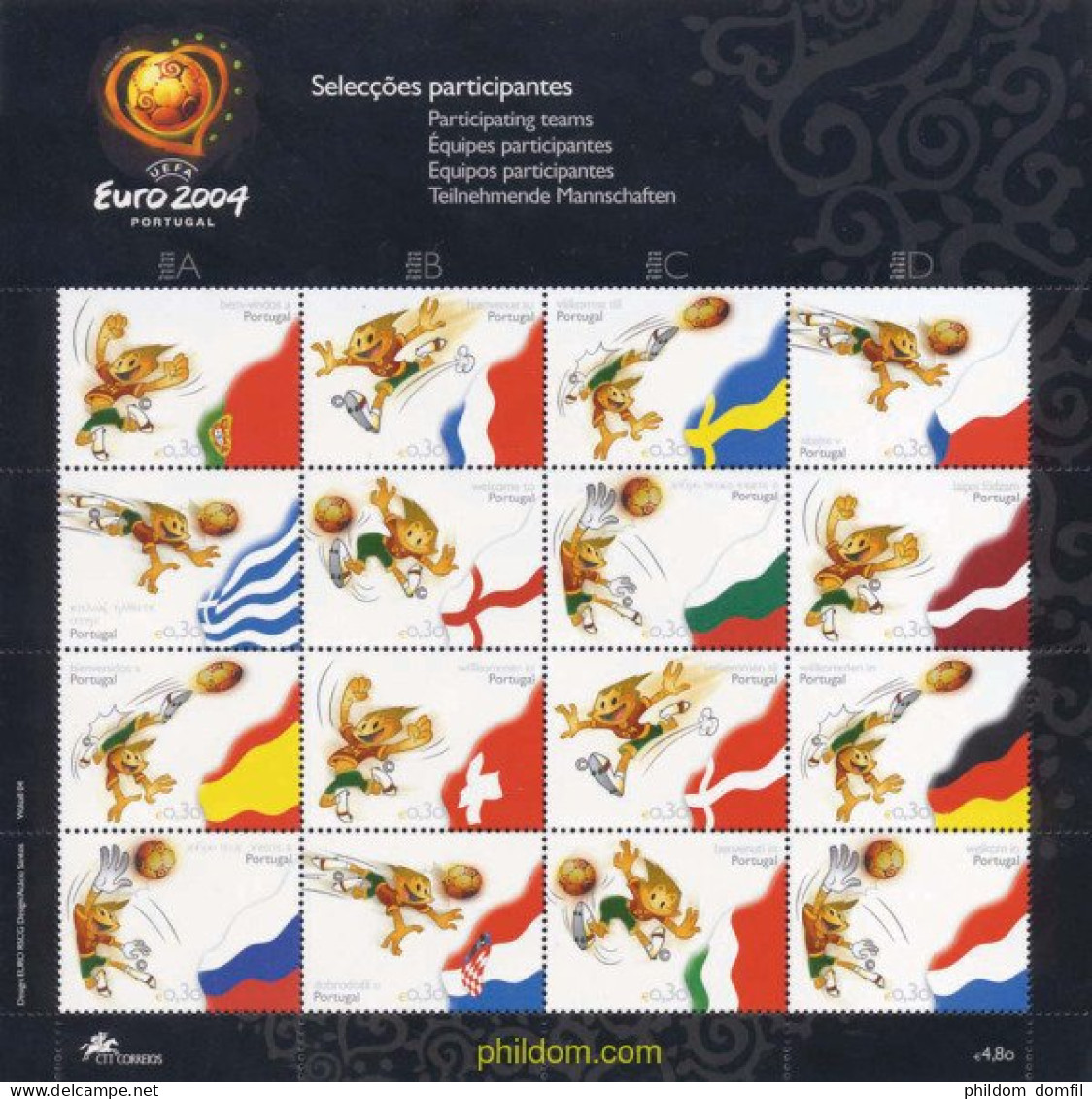 139277 MNH PORTUGAL 2004 EUROCOPA DE FUTBOL. PORTUGAL 2004 - Autres & Non Classés