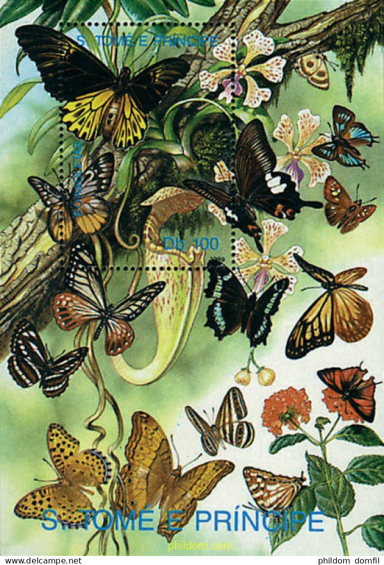 95053 MNH SANTO TOME Y PRINCIPE 1989 MARIPOSAS - Spiders