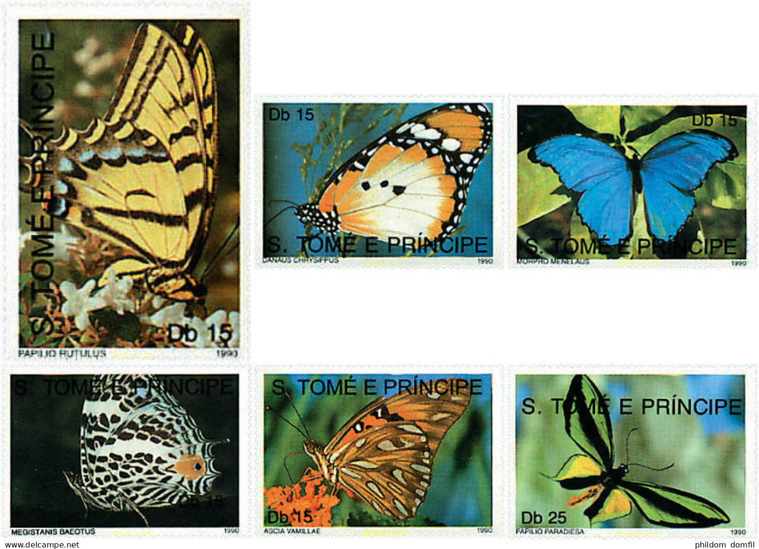 95059 MNH SANTO TOME Y PRINCIPE 1990 MARIPOSAS - Spiders