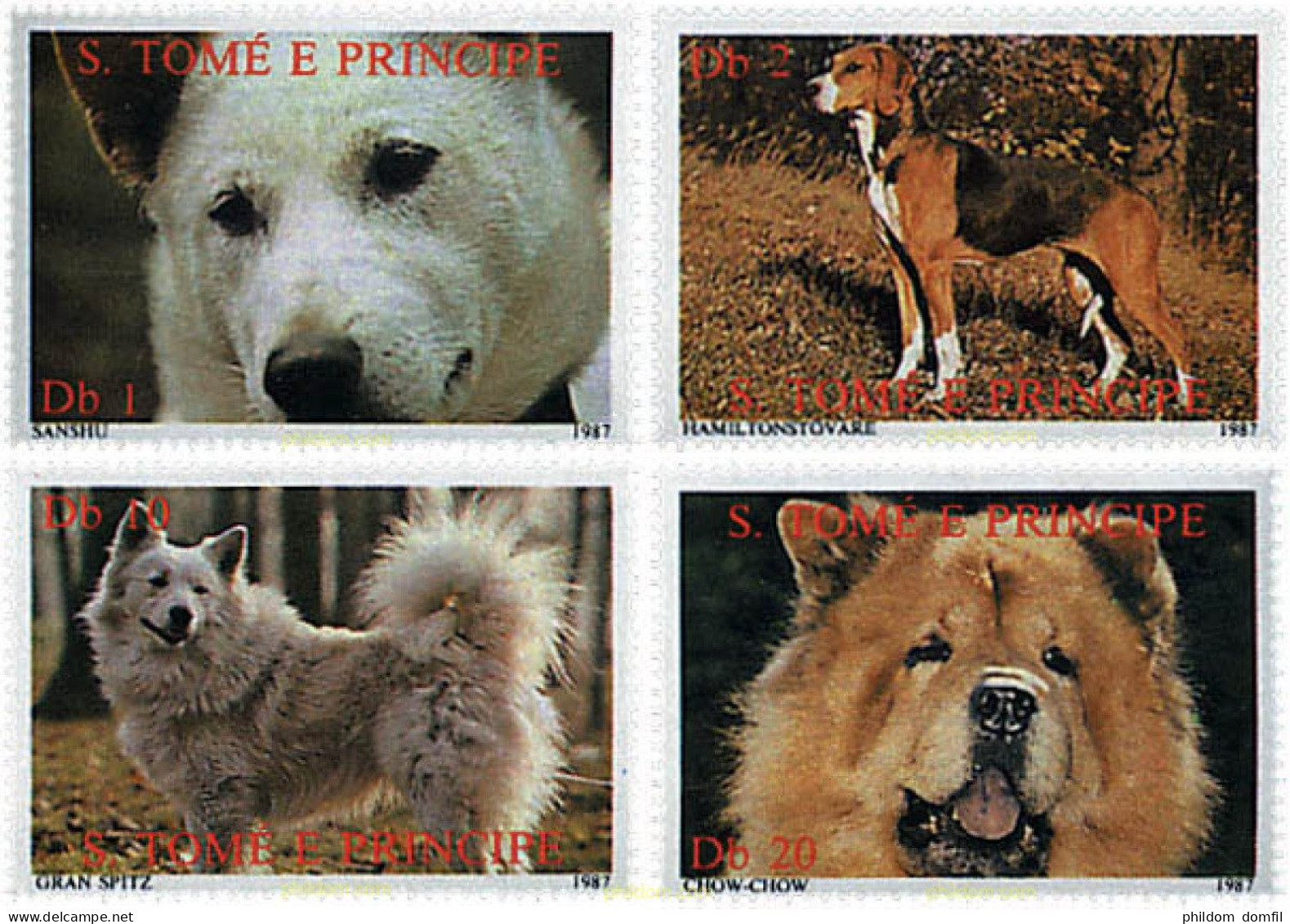 242610 MNH SANTO TOME Y PRINCIPE 1987 FAUNA Y FLORA - Ragni