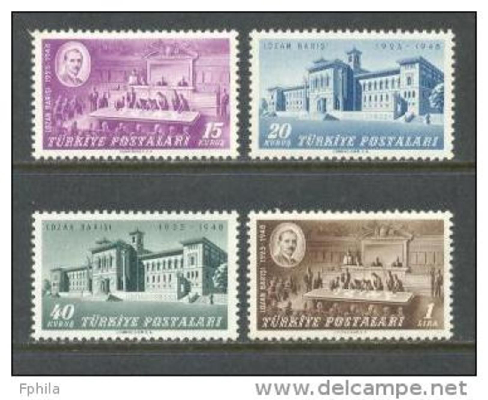 1948 TURKEY THE 25TH ANNIVERSARY OF THE LAUSANNE TREATY OF PEACE MNH ** - Neufs