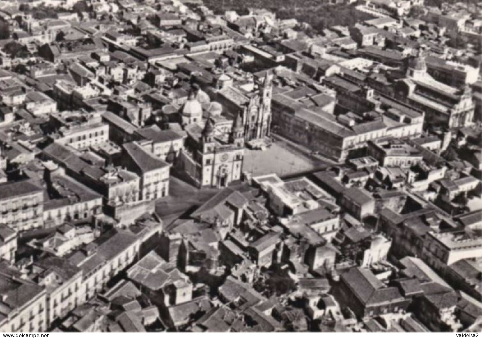 ACIREALE - CATANIA - VEDUTA DELLA PIAZZA DEL DUOMO DALL'AEREO - 1960 - Acireale