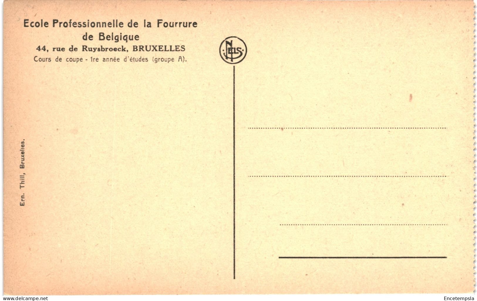 CPA Carte Postale Belgique  Bruxelles Ecole Professionnelle De Fourrure Cours De Coupe  VM65288 - Bildung, Schulen & Universitäten