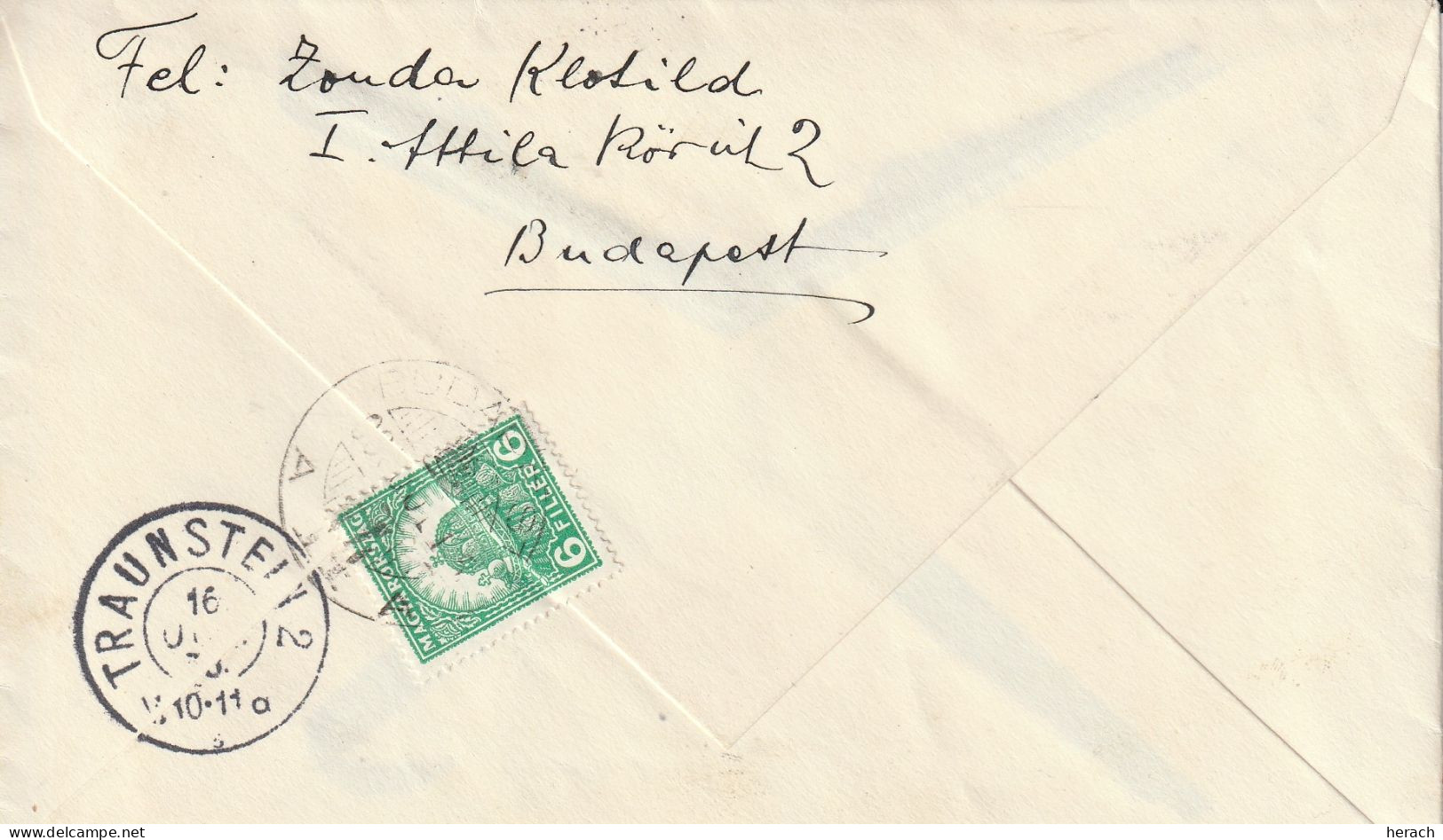 Hongrie Lettre Recommandée  Pour L'Allemagne 1930 - Poststempel (Marcophilie)