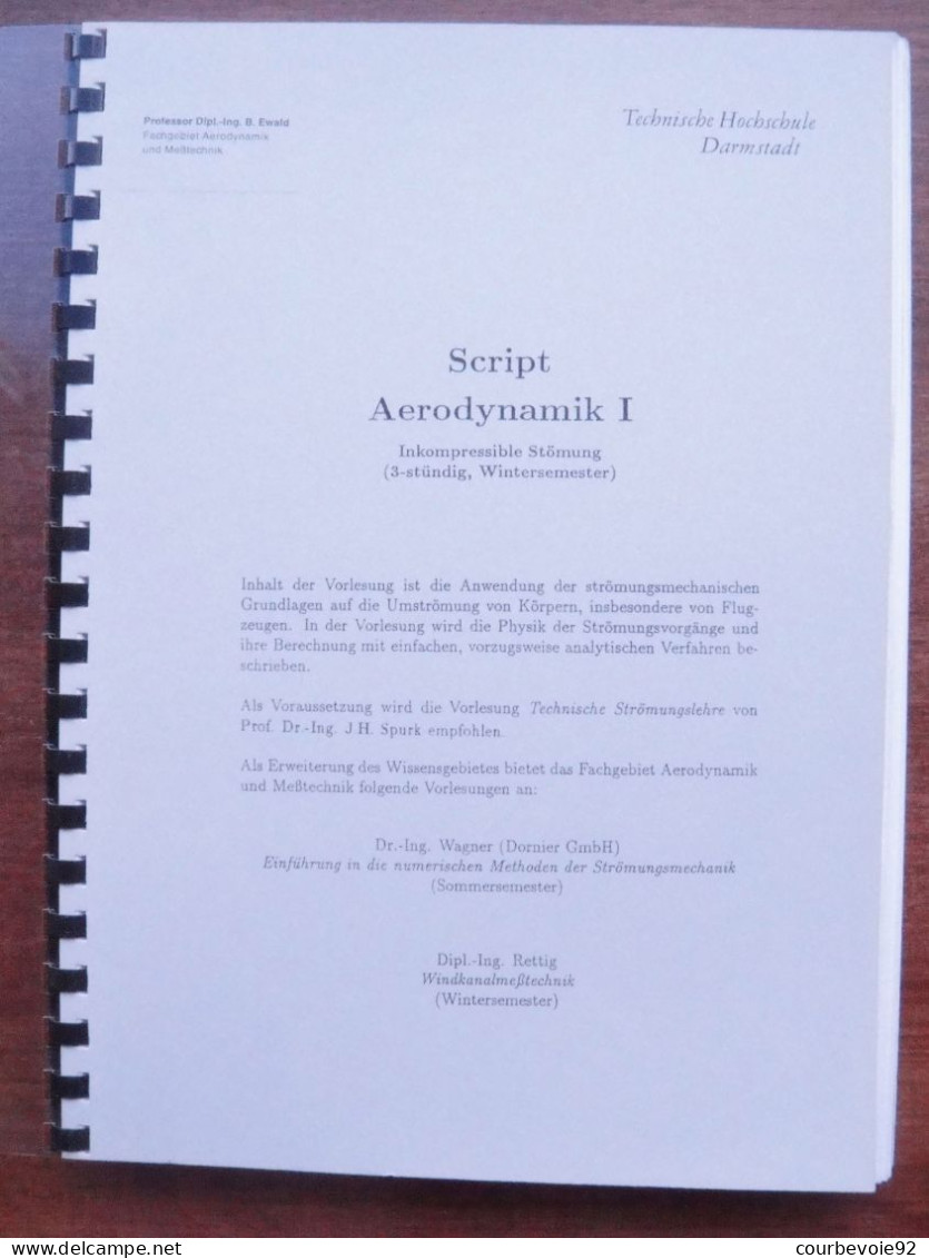 Script Aerodynamik THDarmstadt - Schulbücher