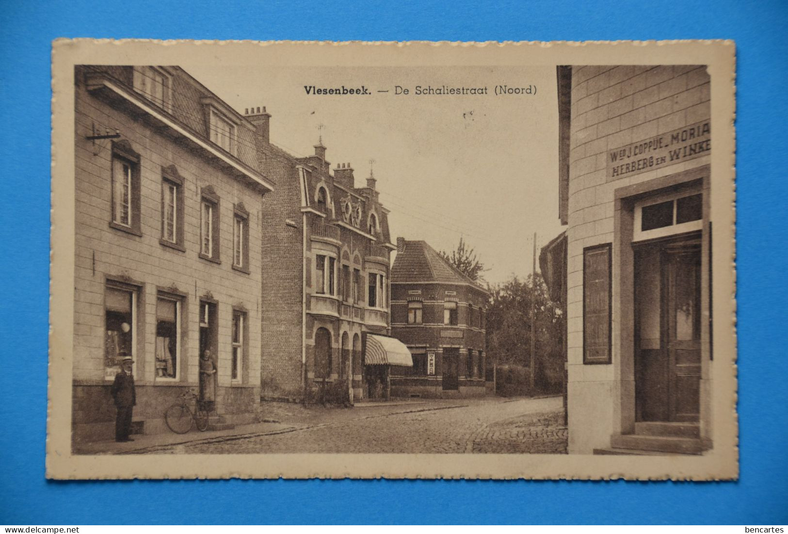 Vlesenbeek 1930: De Schaliestraat (Noord) Animée Et Rare - Sint-Pieters-Leeuw