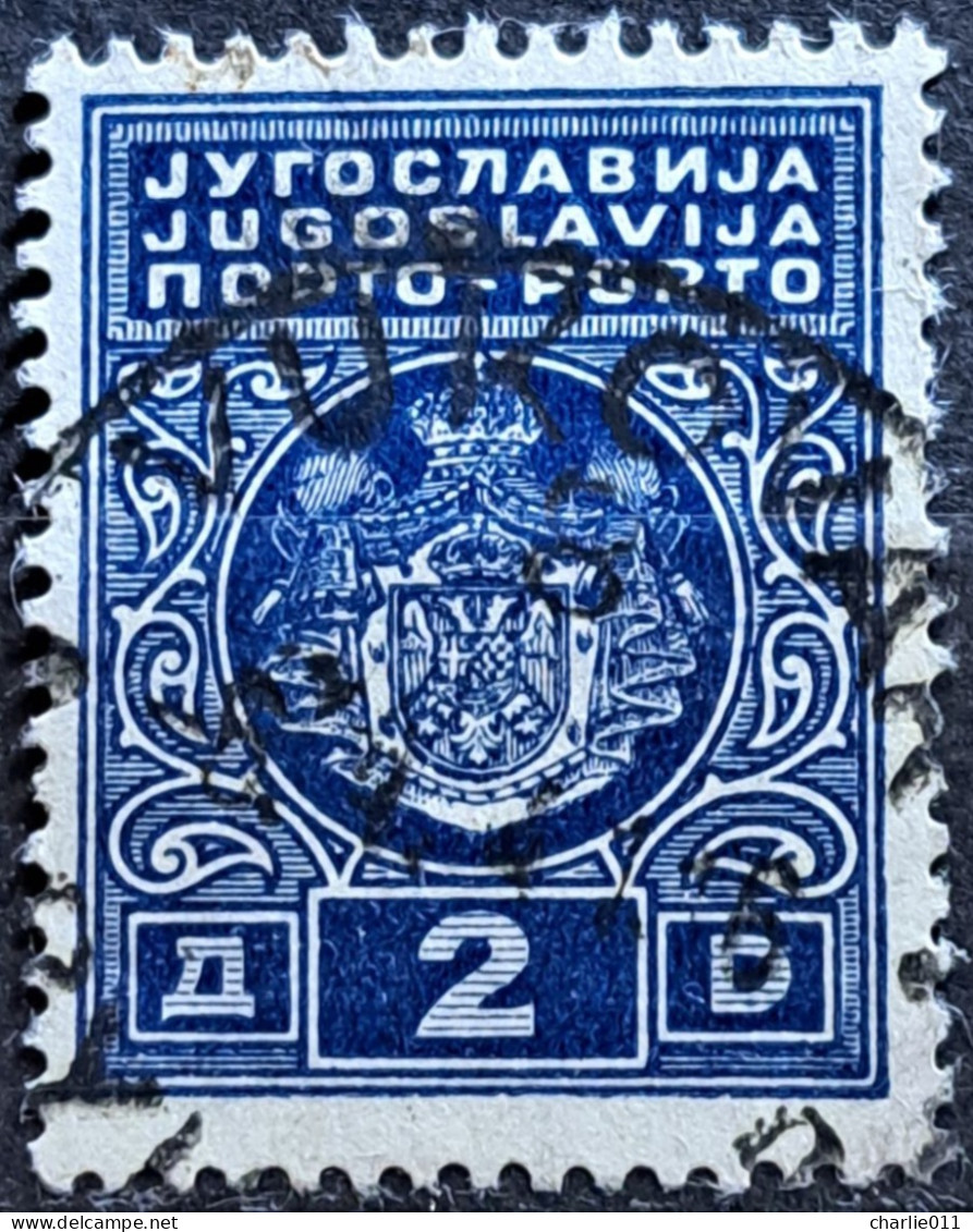 COAT OF ARMS-2 D -POSTMARK VUKOVAR-CROATIA-YUGOSLAVIA-1931 - Portomarken