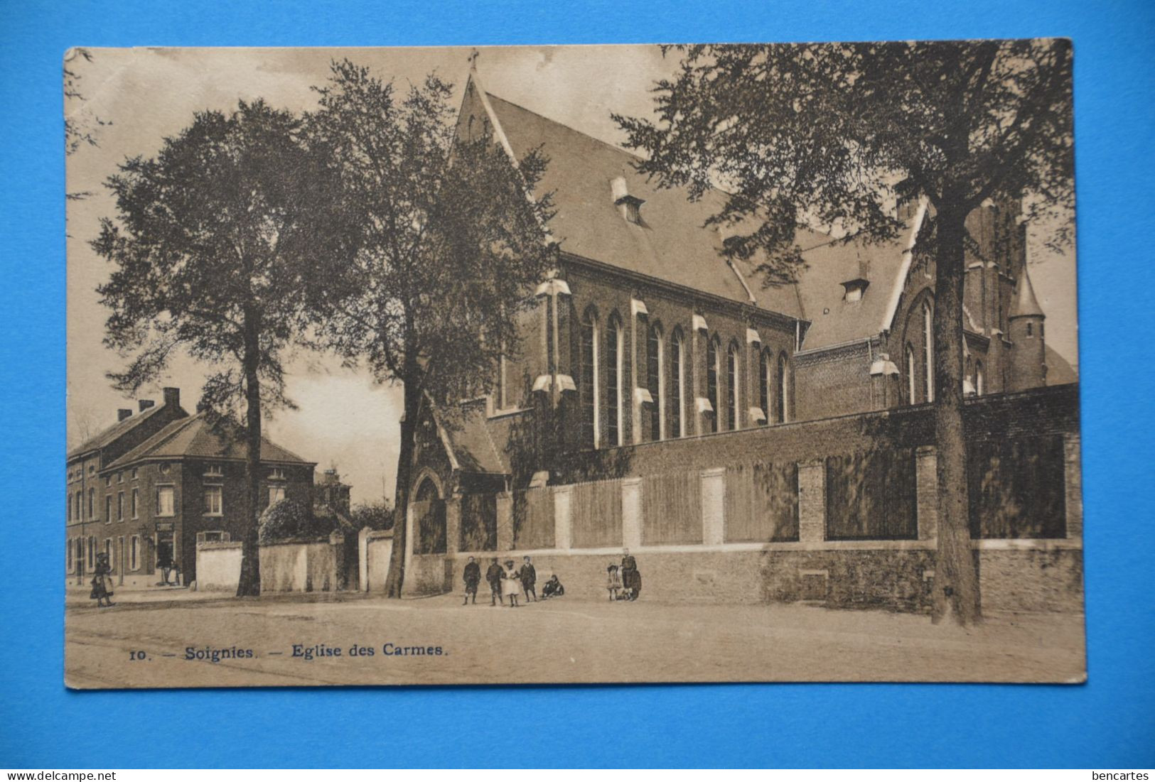 Soignies 1910: Eglise Des Carmes Animée - Soignies