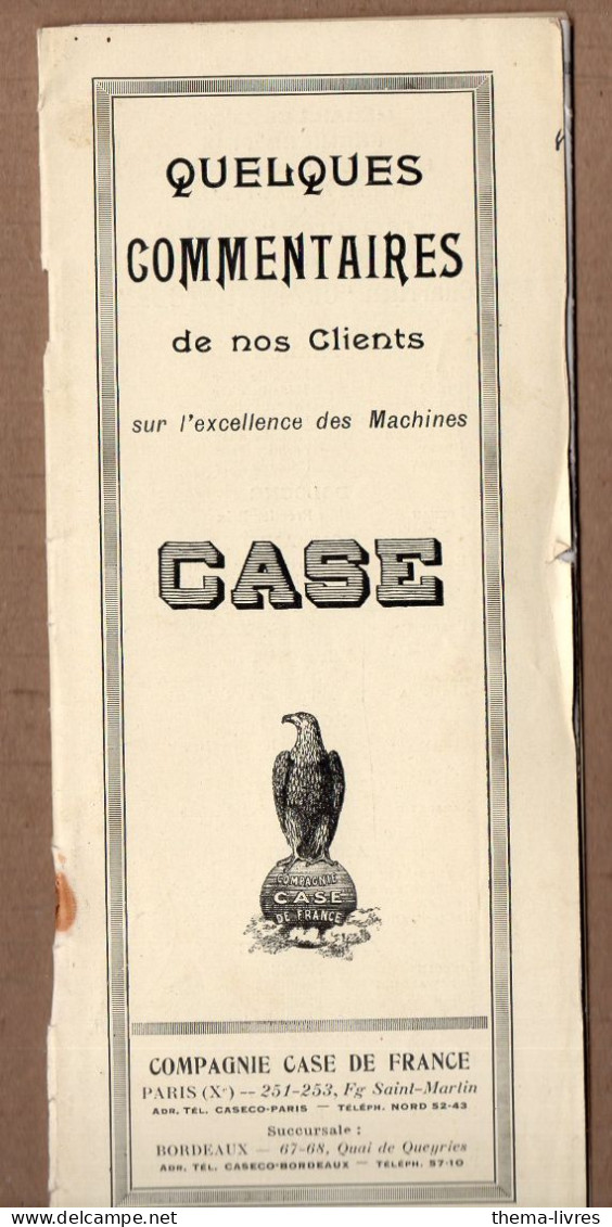 (machines Agricoles)  Catalogue Et Commentaires    CASE   (PPP41443) - Tractores