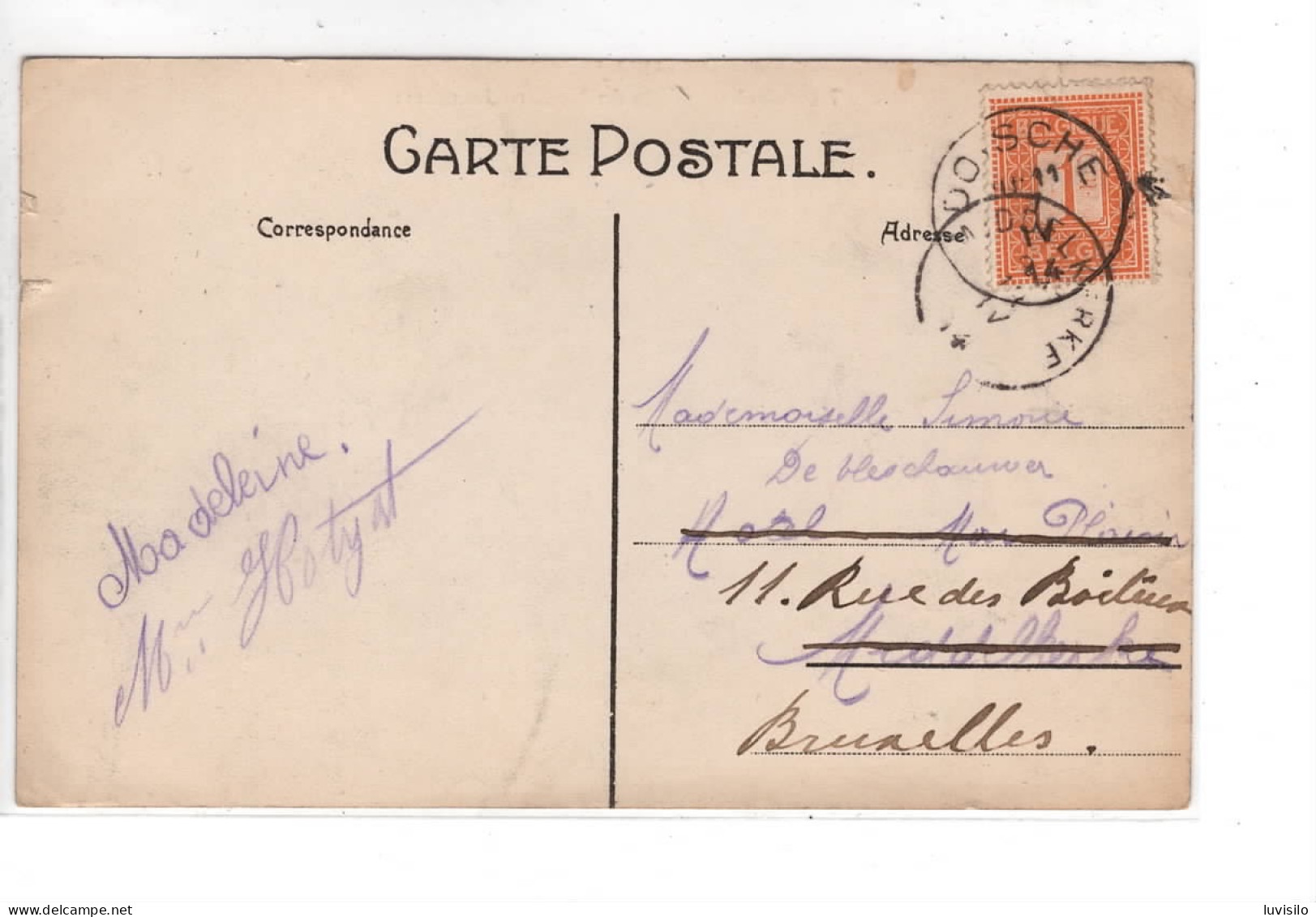 Doische  Villa Du Notaire Jeanmart. ( Carte TRES Rare ) - Doische