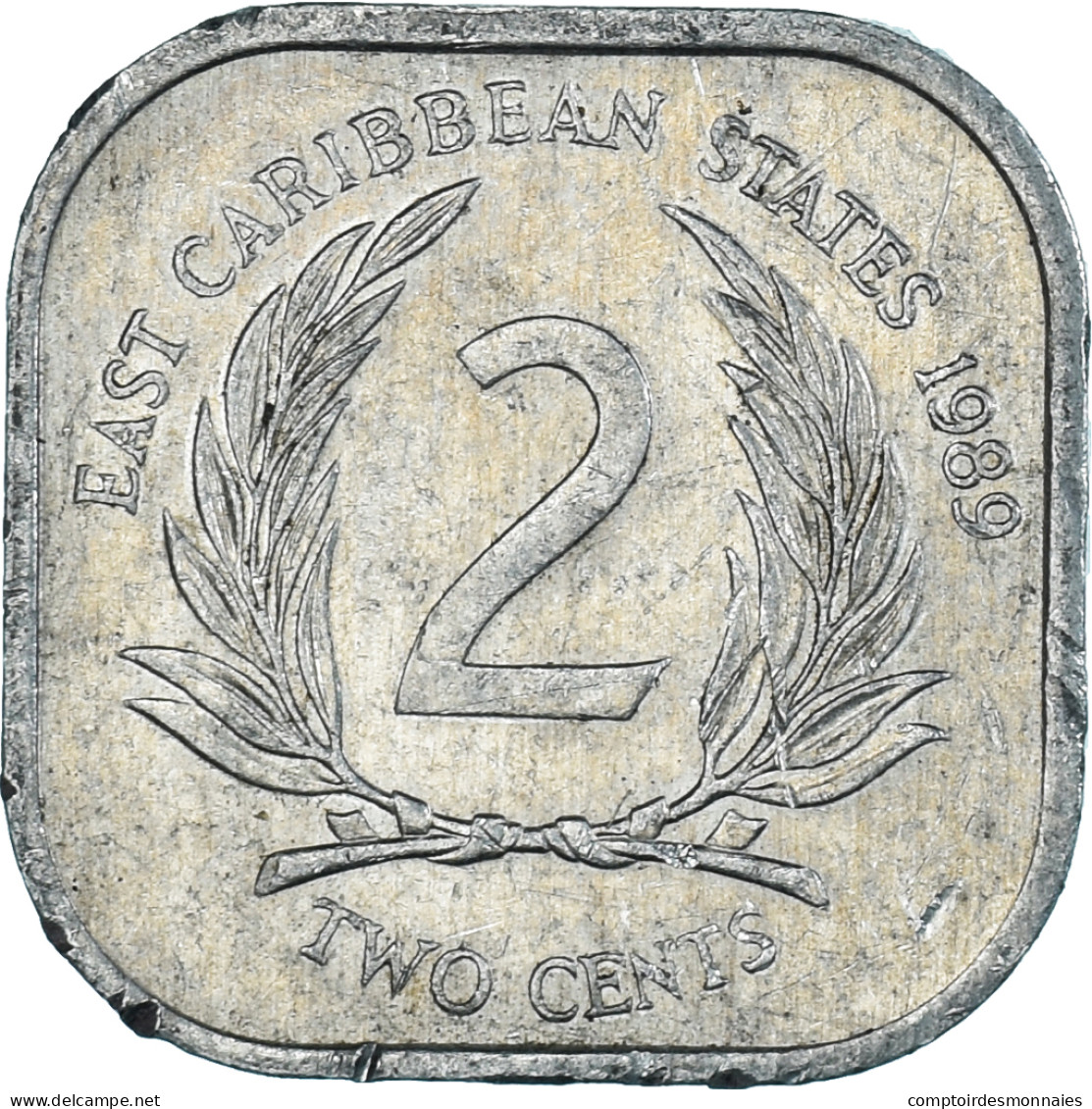 Monnaie, Etats Des Caraibes Orientales, 2 Cents, 1989 - Caraïbes Orientales (Etats Des)