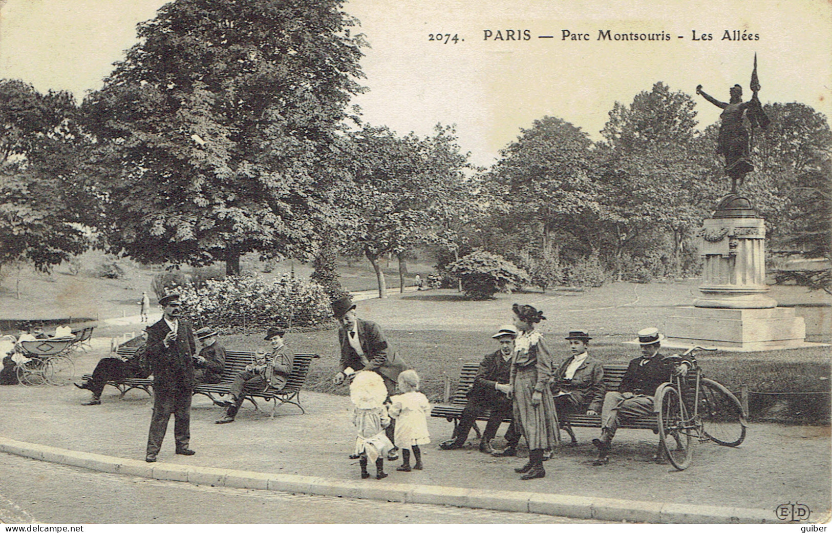 75 Paris Parc Montsouris  Les Allées  1912 Animation - Piazze