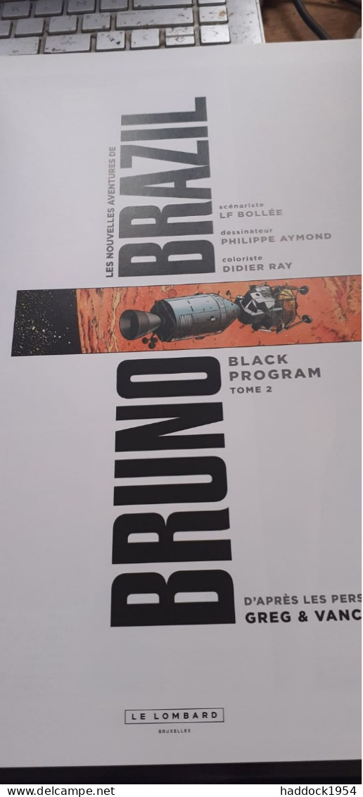 black program tome 1 et 2  BRUNO BRAZIL AYMOND BOLLEE le lombard 2019-2020