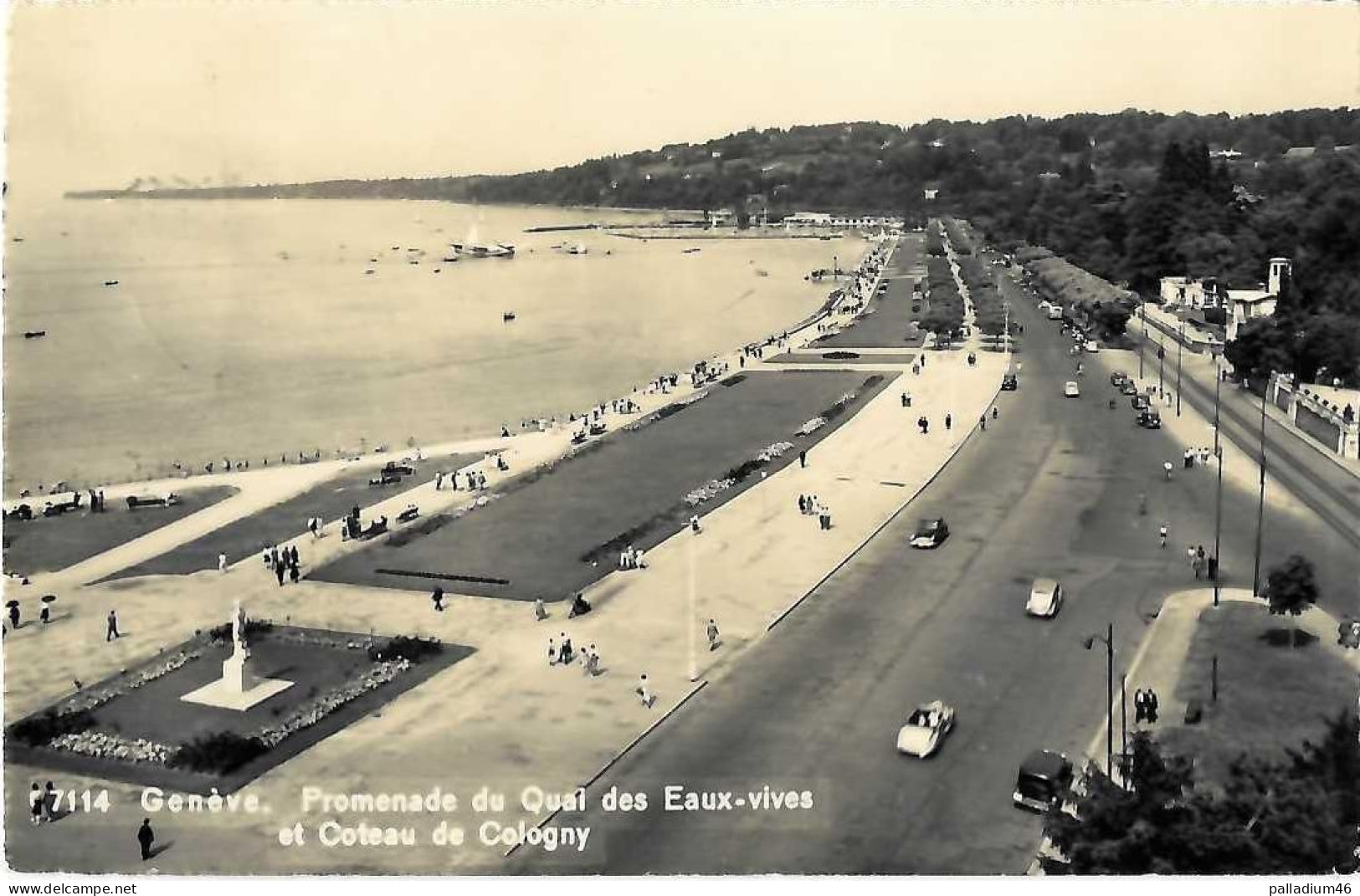 GENEVE PROMENADE DU QUAI DES EAUX-VIVES - COLOGNY - Cologny