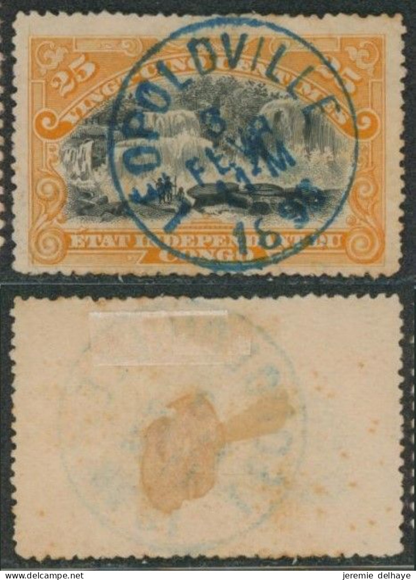 Congo Belge - Mols : N°21 Obl Simple Cercle Bleu "Léopoldville" (1895) - 1884-1894