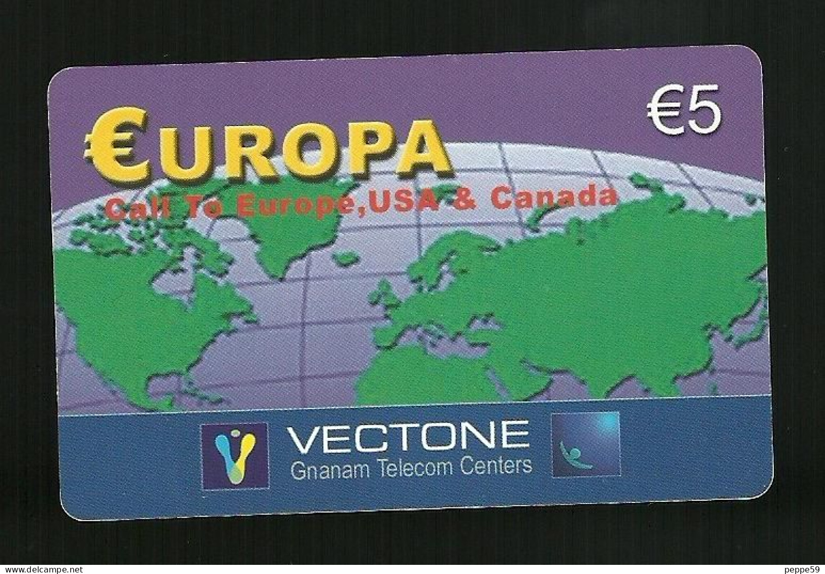 Carta Prepagata Vectone - Europa Da 5 Euro - Altri & Non Classificati