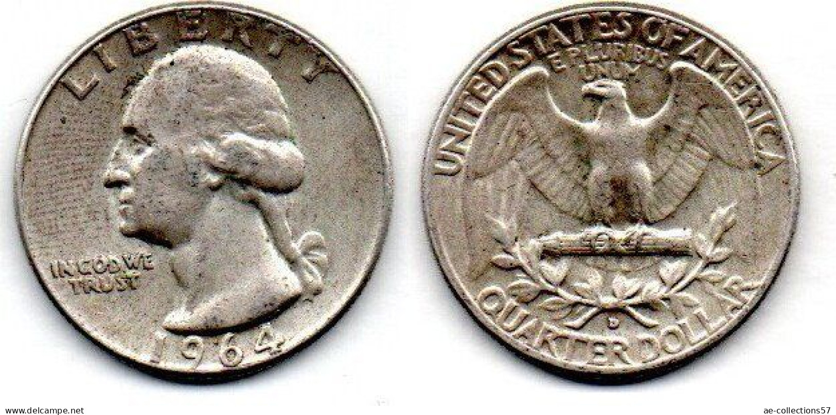 MA 21361 / USA 1/4 Dollar 1964 D TTB - 1932-1998: Washington