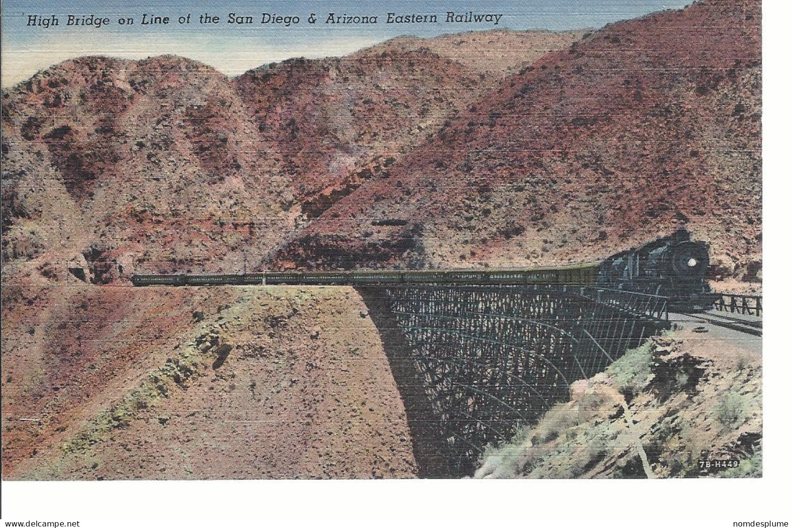 18462) USA San Diego & Arizona Eastern Railway Bridge Steam Locomotive Railroad Train See Others - Ouvrages D'Art