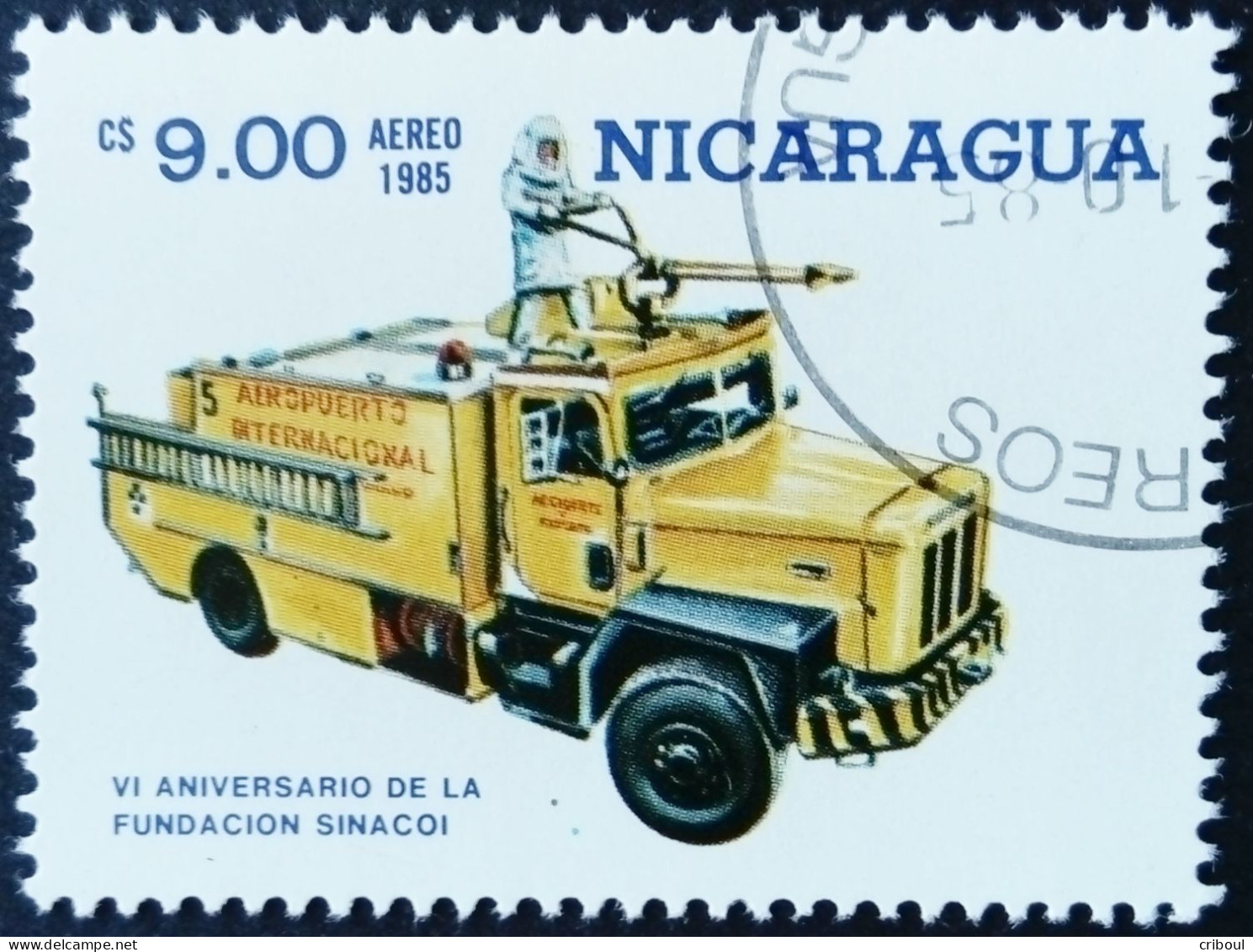 Nicaragua 1985 Camion Incendie Fire Truck Yvert PA1117 O Used - Sapeurs-Pompiers