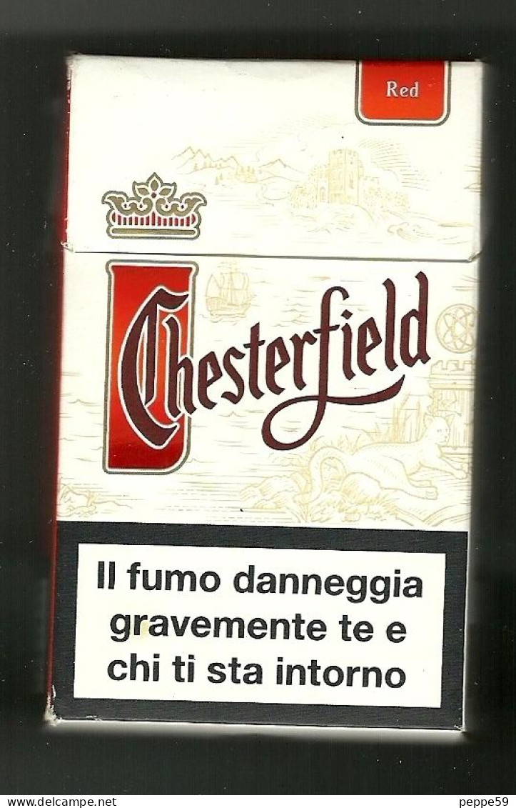 Tabacco Pacchetto Di Sigarette Italia - Chesterfield Red 1 Da 20 Pezzi - Vuoto - Sigarettenkokers (leeg)