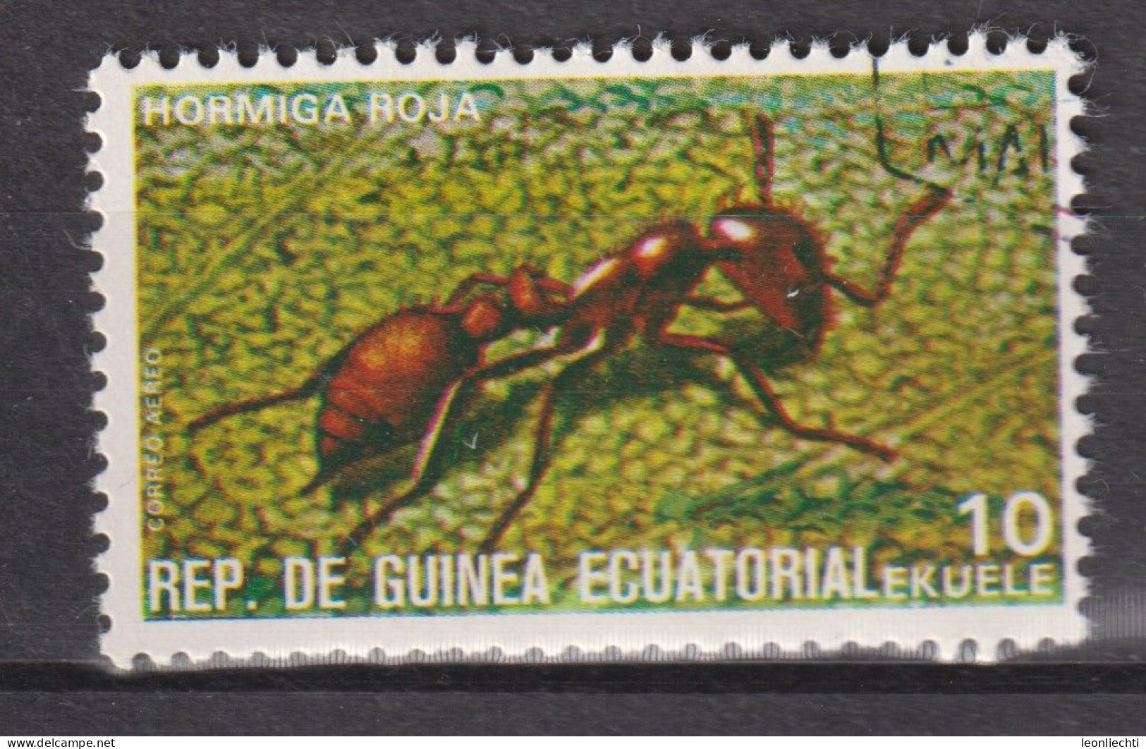 1978 Äquatorial-Guinea, Mi:GQ 1384°, Yt:GQ PA99-A, Insekten, Red Wood Ant (Formica Rufa) Rote Waldameise - Guinée Equatoriale