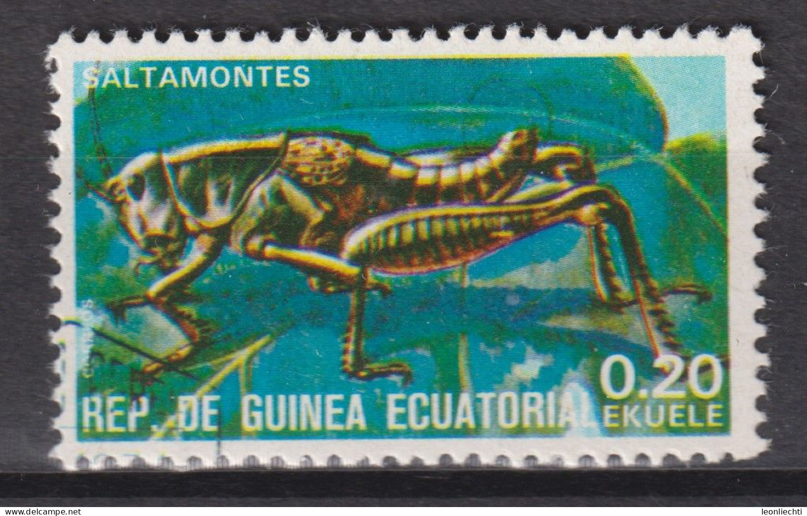 1978 Äquatorial-Guinea, Mi:GQ 1373°, Yt:GQ 115-D, Insekten, Grasshopper (Caelifera Suborder) Heuschrecke - Guinée Equatoriale