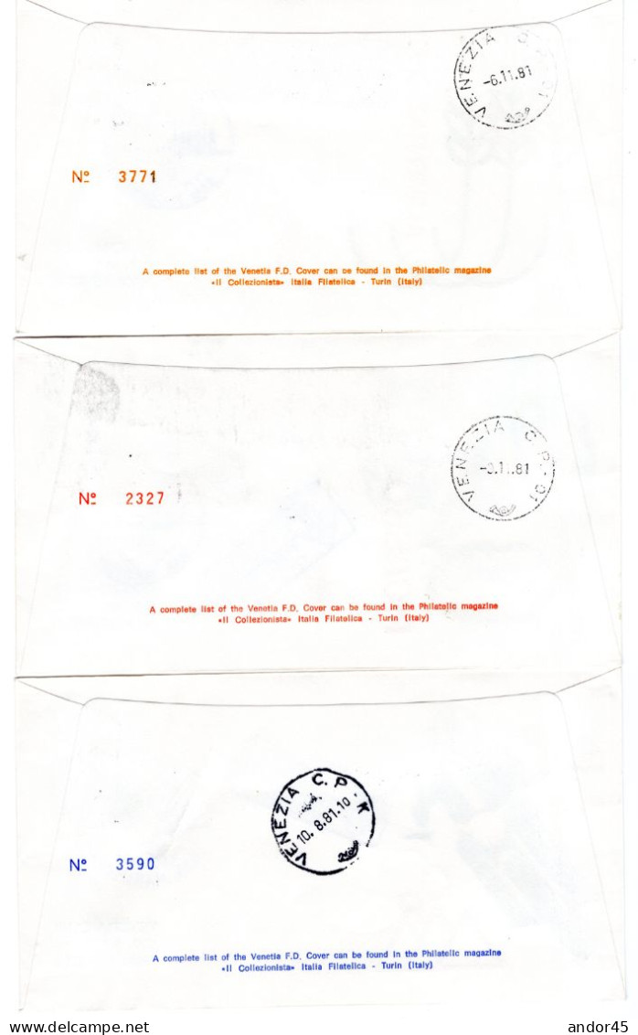 1981 ANNATA COMPLETA SU FDC VENEZIA SASS 1069-1087  Cv --------